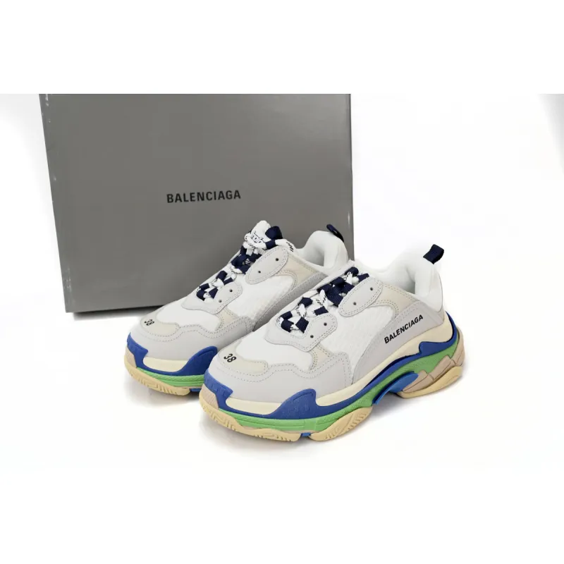Balenciaga Triple White Blue Green  524039 W09E1 1900