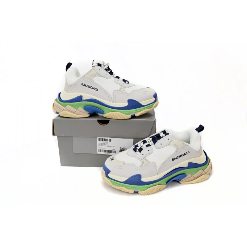 Balenciaga Triple White Blue Green  524039 W09E1 1900