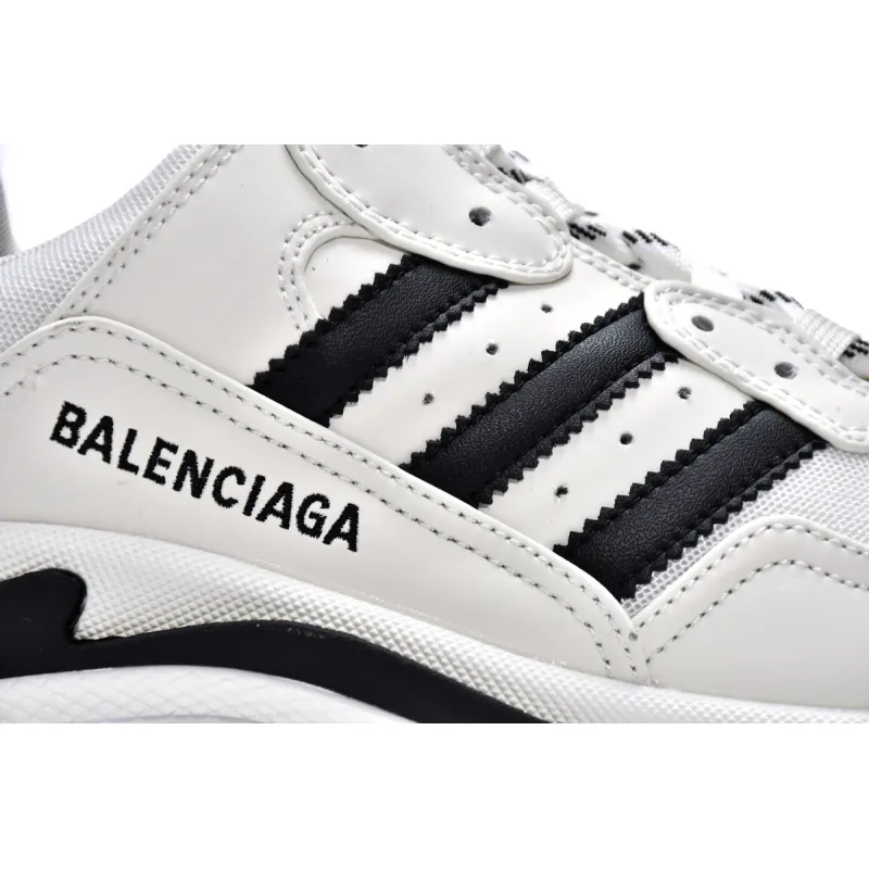Balenciaga x adidas Triple S White Black 710021W2ZB19112