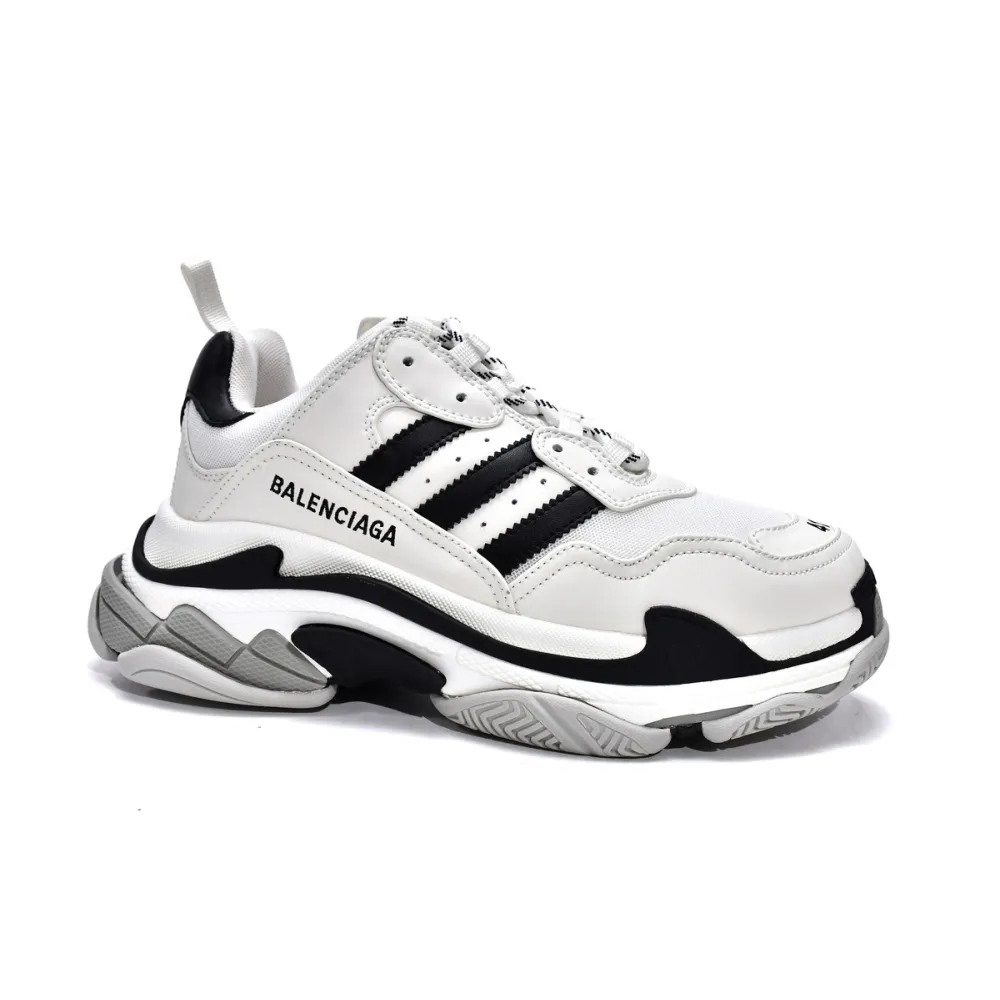 Balenciaga x adidas Triple S White Black 710021W2ZB19112