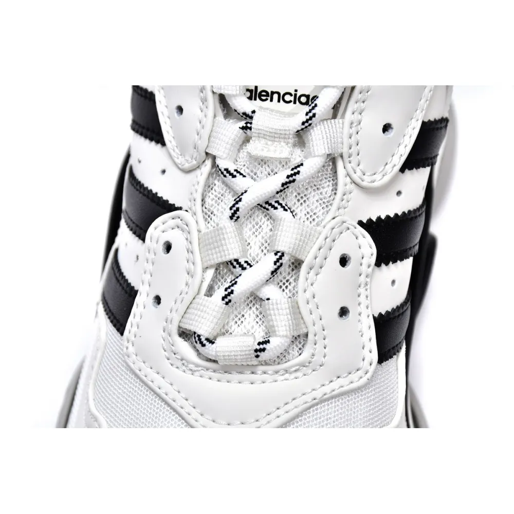 Balenciaga x adidas Triple S White Black 710021W2ZB19112