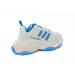 Balenciaga x adidas Triple S White Blue (Women's)  712764 W2ZB3 9040