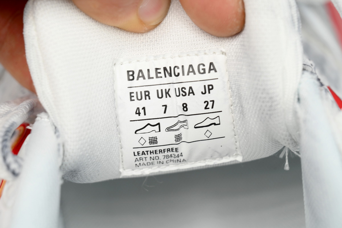  Balenciaga Cargo White Red  784342 W2MV2 9060