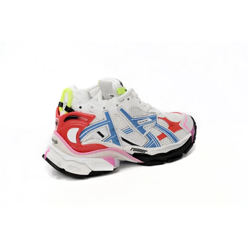  Balenciaga Runner White Blue Red 677402 W3RB6 9645