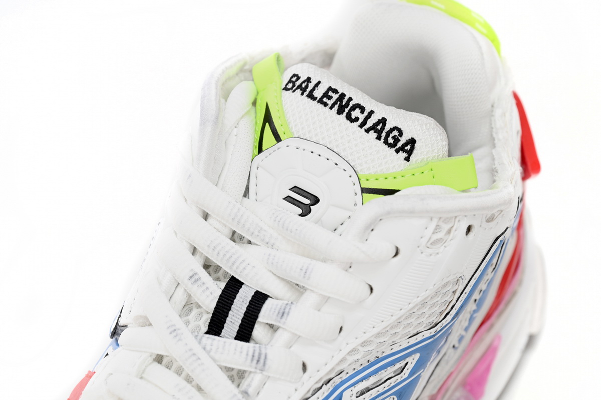  Balenciaga Runner White Blue Red 677402 W3RB6 9645