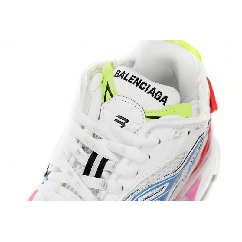  Balenciaga Runner White Blue Red 677402 W3RB6 9645