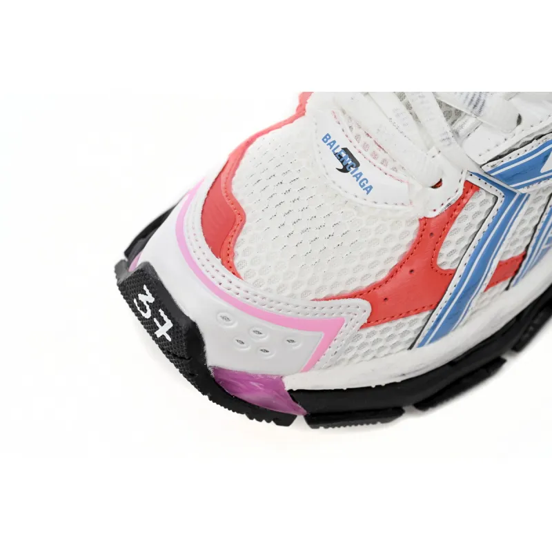  Balenciaga Runner White Blue Red 677402 W3RB6 9645