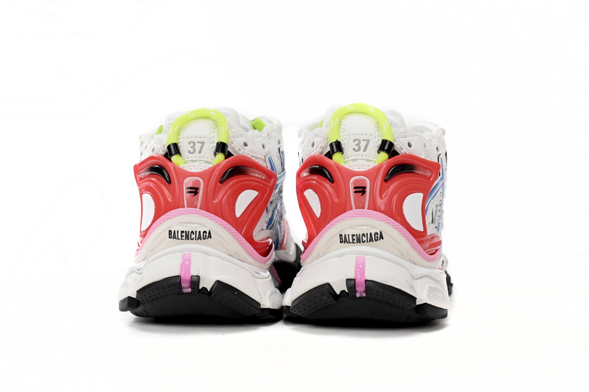  Balenciaga Runner White Blue Red 677402 W3RB6 9645