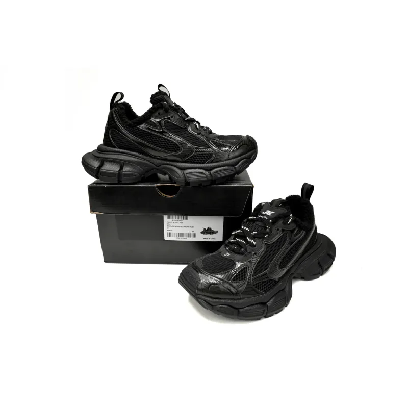 Balenciaga 3XL Sneaker All Black Ice Velvet  734734 W3XL2 1000