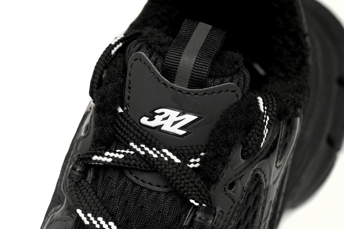 Balenciaga 3XL Sneaker All Black Ice Velvet  734734 W3XL2 1000