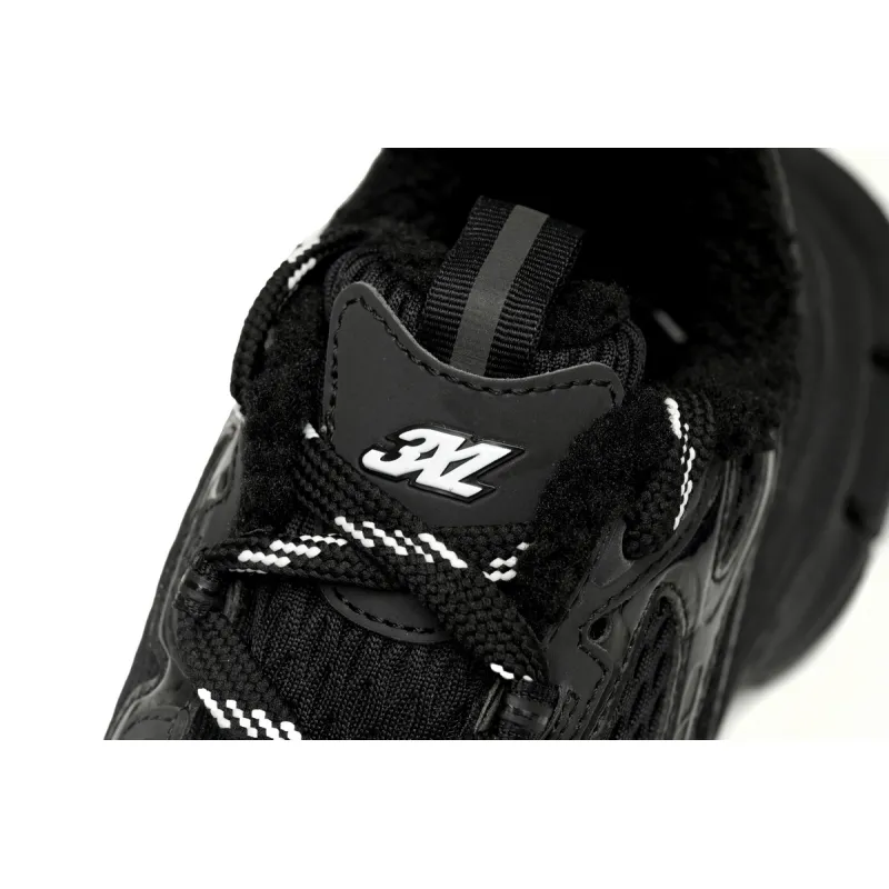 Balenciaga 3XL Sneaker All Black Ice Velvet  734734 W3XL2 1000