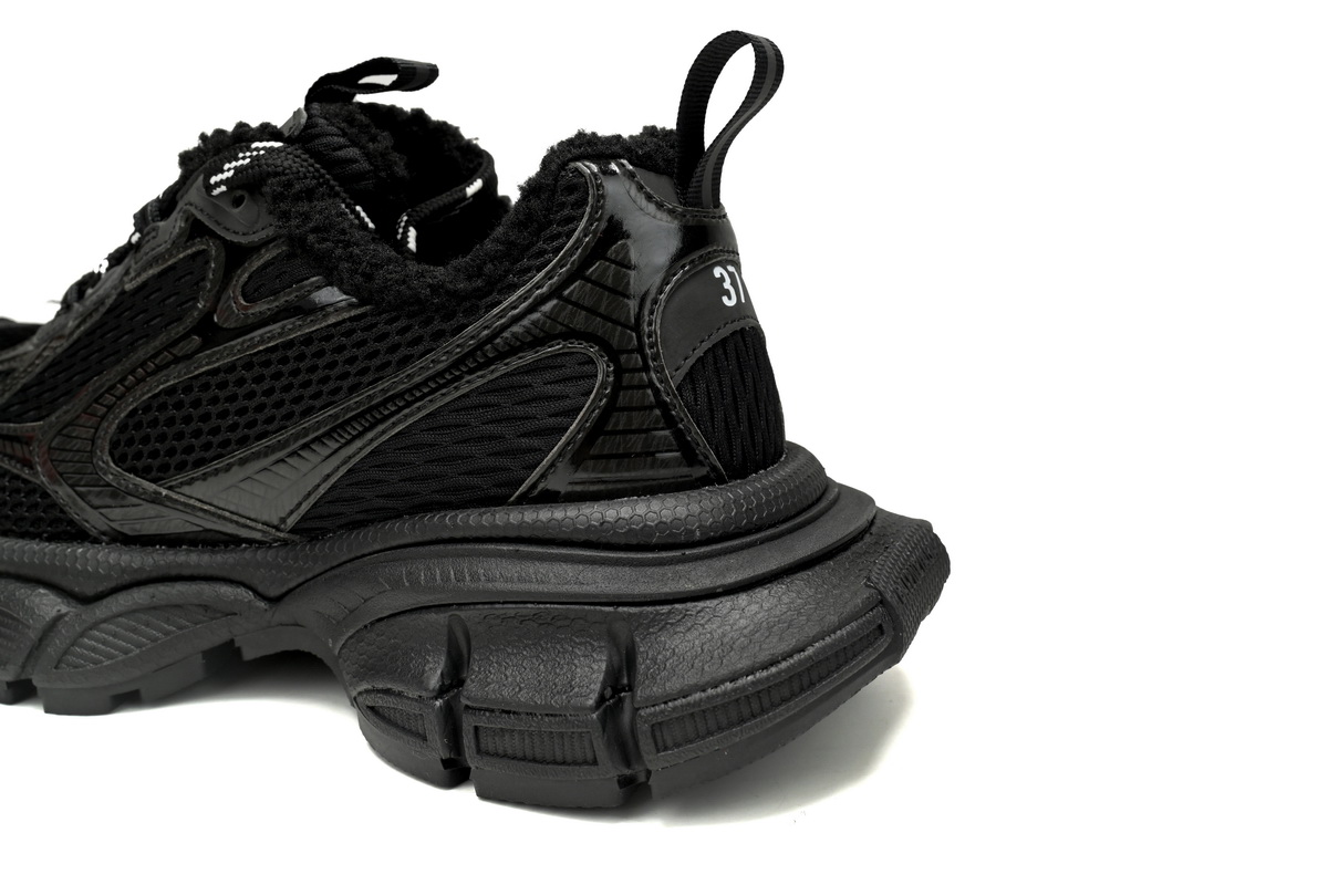 Balenciaga 3XL Sneaker All Black Ice Velvet  734734 W3XL2 1000
