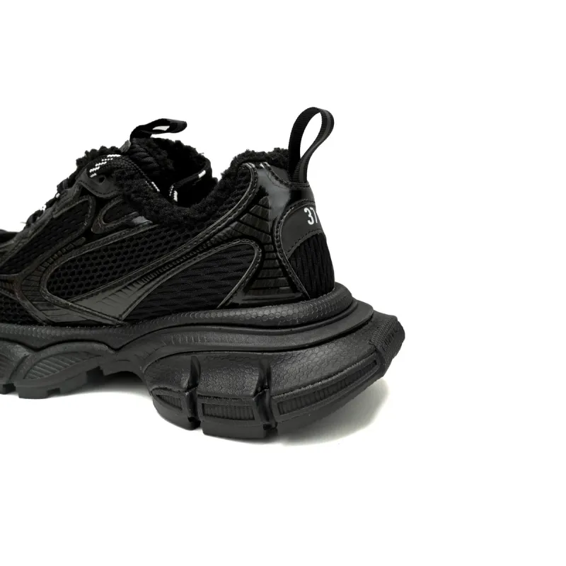 Balenciaga 3XL Sneaker All Black Ice Velvet  734734 W3XL2 1000
