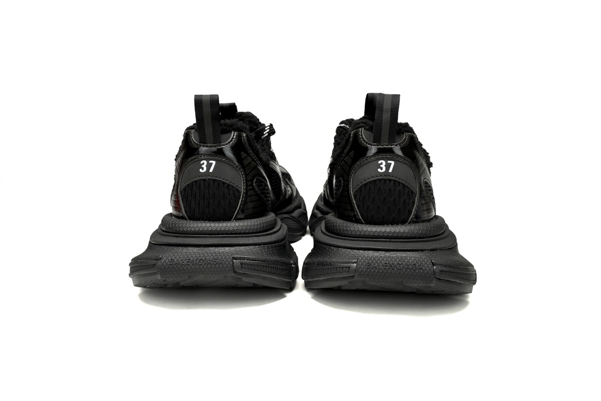 Balenciaga 3XL Sneaker All Black Ice Velvet  734734 W3XL2 1000