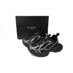Balenciaga 3XL Sneaker Black And White Ice Velvet   734734 W3XL2 1090