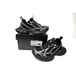 Balenciaga 3XL Sneaker Black And White Ice Velvet   734734 W3XL2 1090