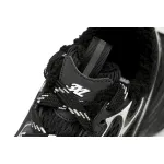 Balenciaga 3XL Sneaker Black And White Ice Velvet   734734 W3XL2 1090