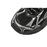 Balenciaga 3XL Sneaker Black And White Ice Velvet   734734 W3XL2 1090