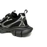 Balenciaga 3XL Sneaker Black And White Ice Velvet   734734 W3XL2 1090