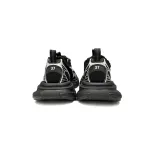Balenciaga 3XL Sneaker Black And White Ice Velvet   734734 W3XL2 1090