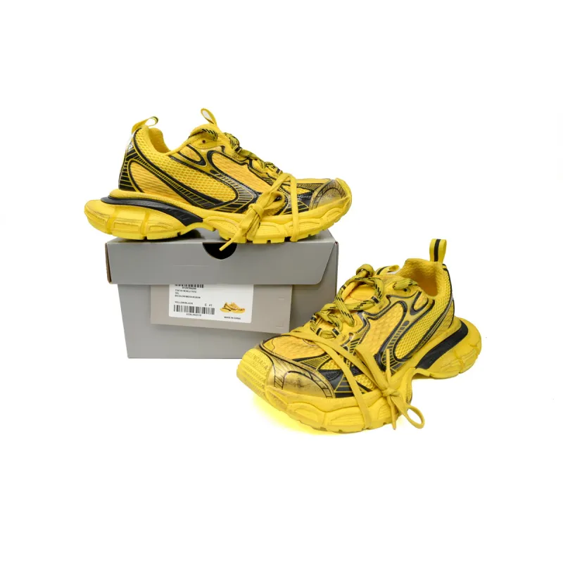 Balenciaga 3XL Sneaker Black Yellow  734733 W3XL2 7010