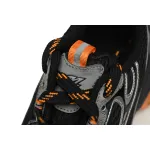 Balenciaga 3XL Sneaker in All Black Orange  734734 W3XL3 1178 