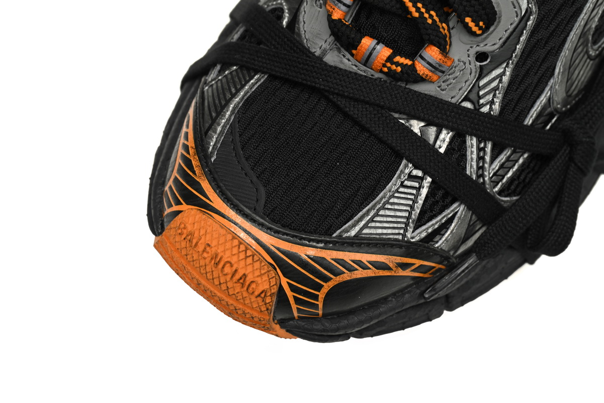 Balenciaga 3XL Sneaker in All Black Orange  734734 W3XL3 1178 