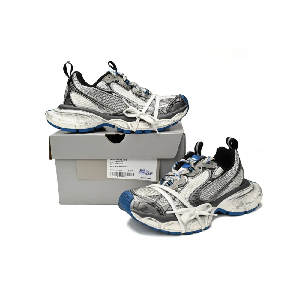 Balenciaga 3XL Sneaker in Black And White Blue   734731 W3XL5 1214 