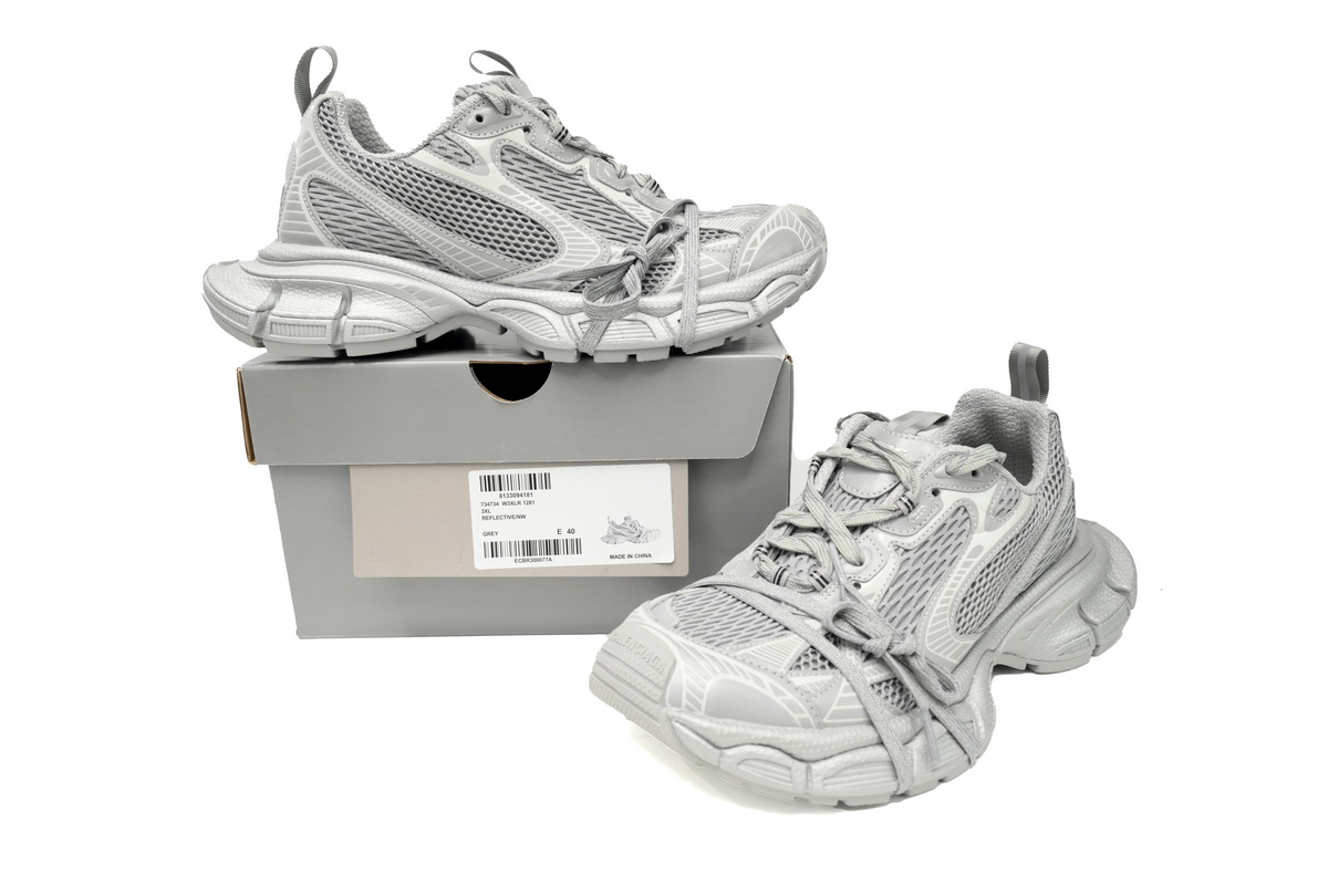 Balenciaga 3XL Sneaker in Silver Light Gray  734734 W3XL6 1281 