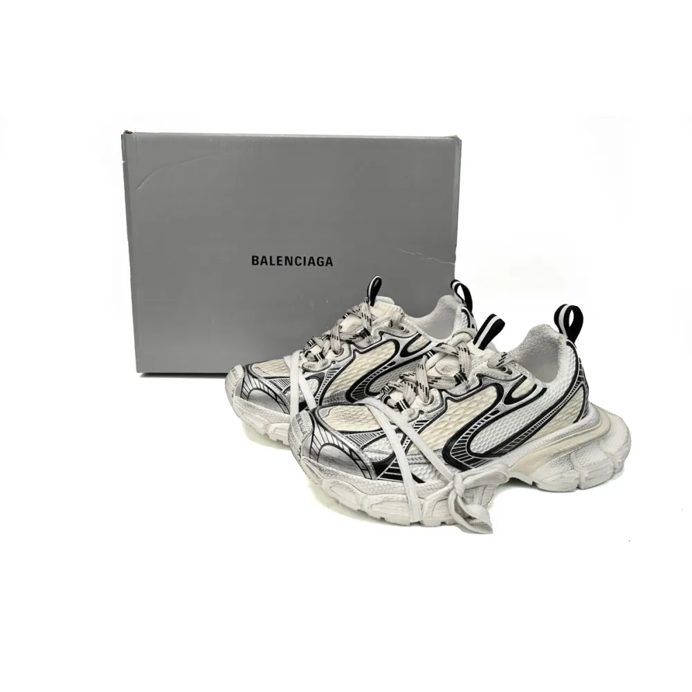 Balenciaga 3XL Sneaker in Silver Rice White Black 734734 W3XL5 9710 