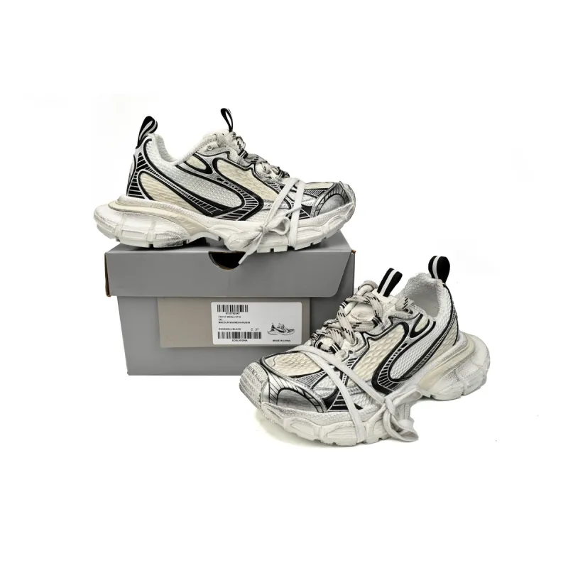Balenciaga 3XL Sneaker in Silver Rice White Black 734734 W3XL5 9710 