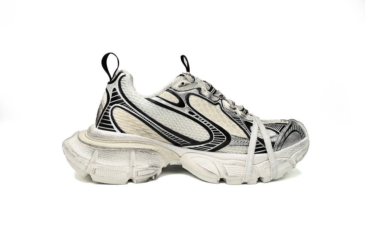 Balenciaga 3XL Sneaker in Silver Rice White Black 734734 W3XL5 9710 