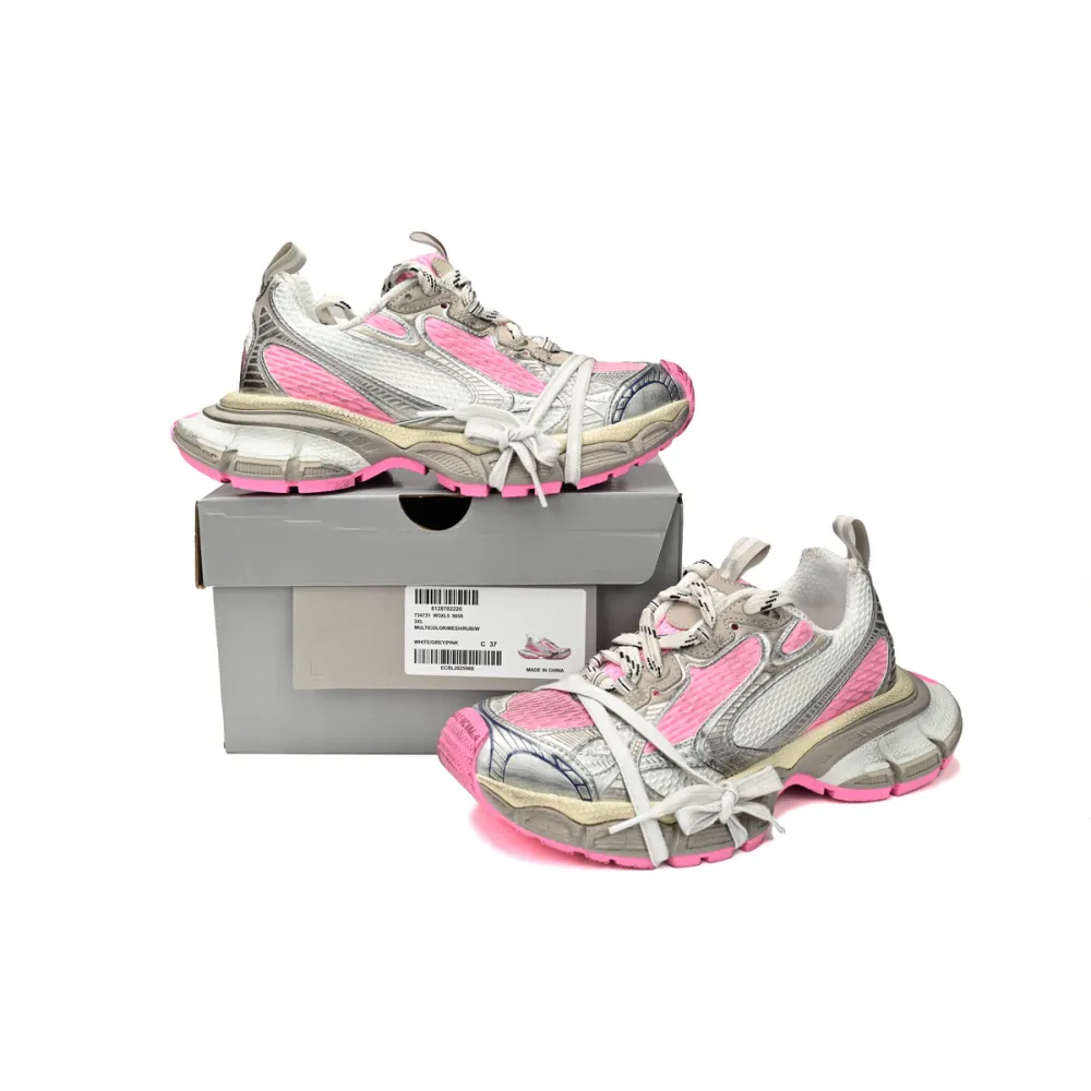 Balenciaga 3XL Sneaker in White Pink 734734 W3XL5 9050