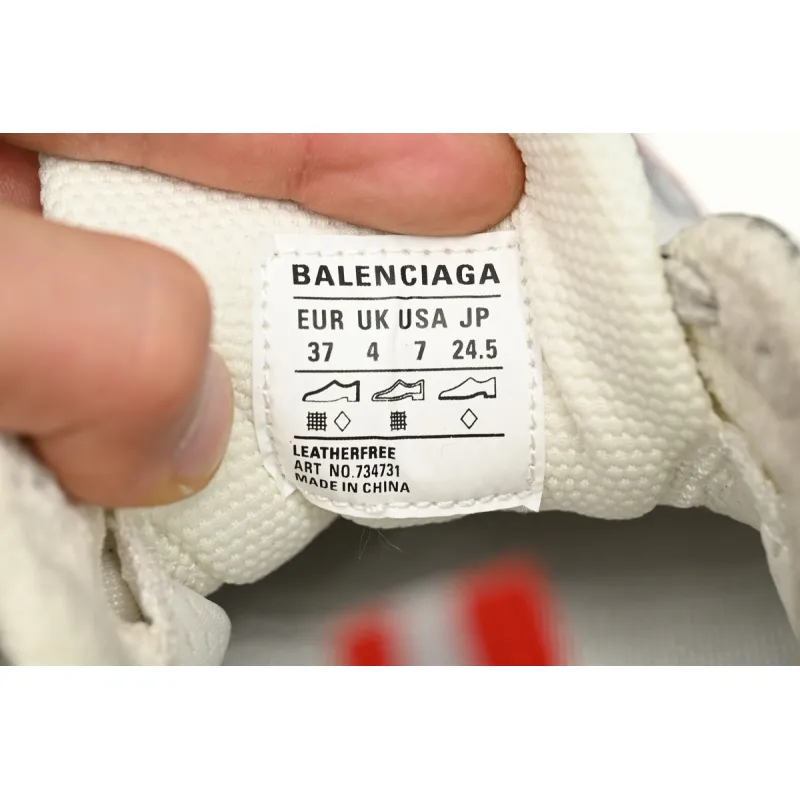 Balenciaga 3XL Sneaker in White Red 734734W3XL29060
