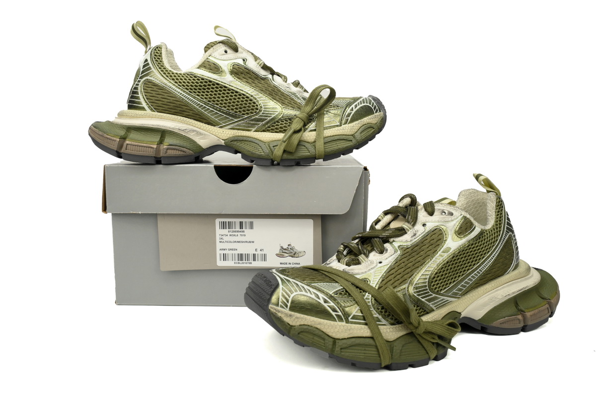 Balenciaga 3XL Sneaker Military Green 734734 W3XL6 7019