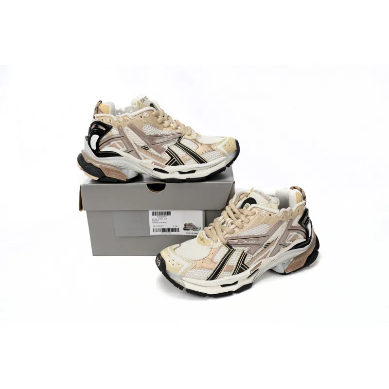 Balenciaga Runner Beige Black White  677403 W3RB3 9891