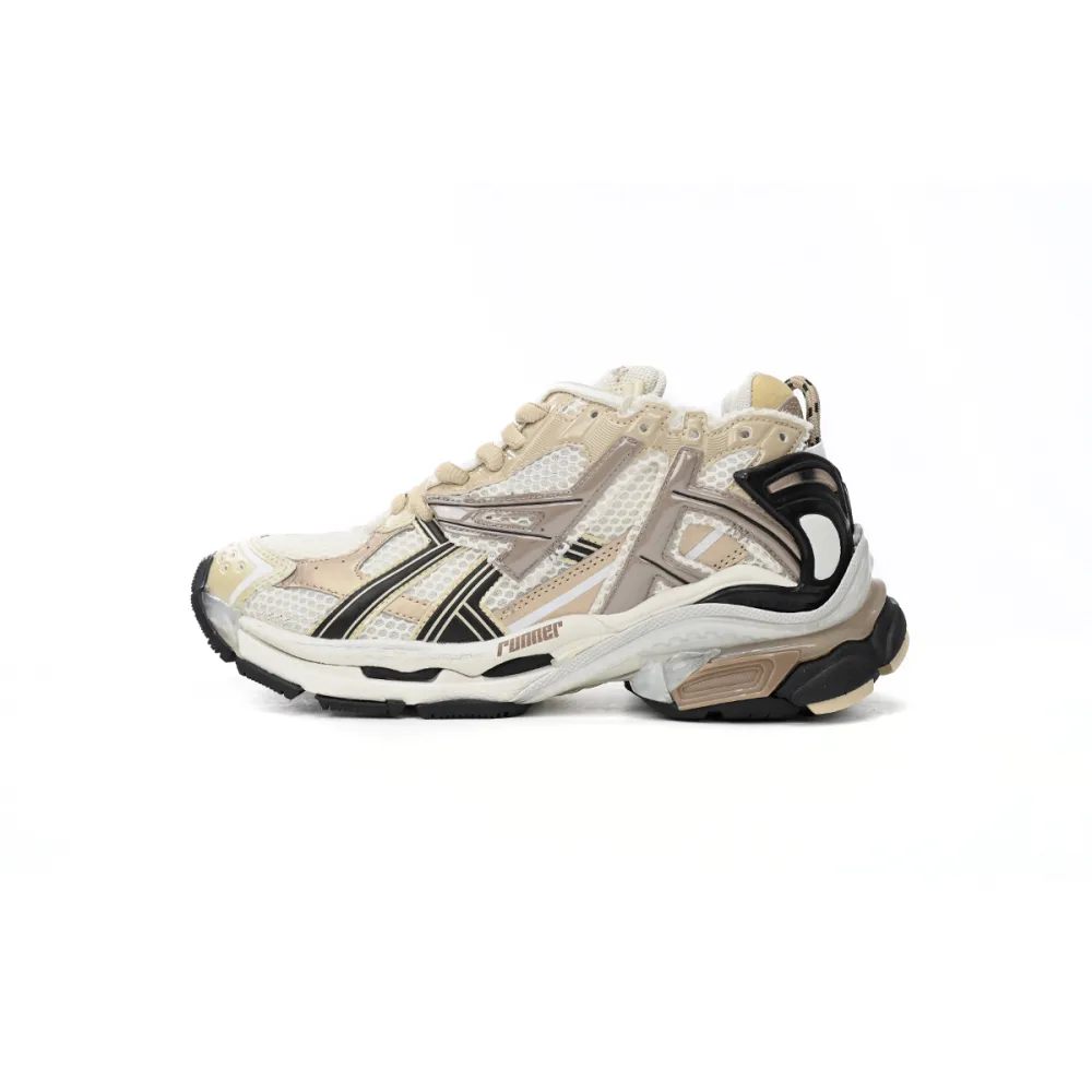 Balenciaga Runner Beige Black White  677403 W3RB3 9891