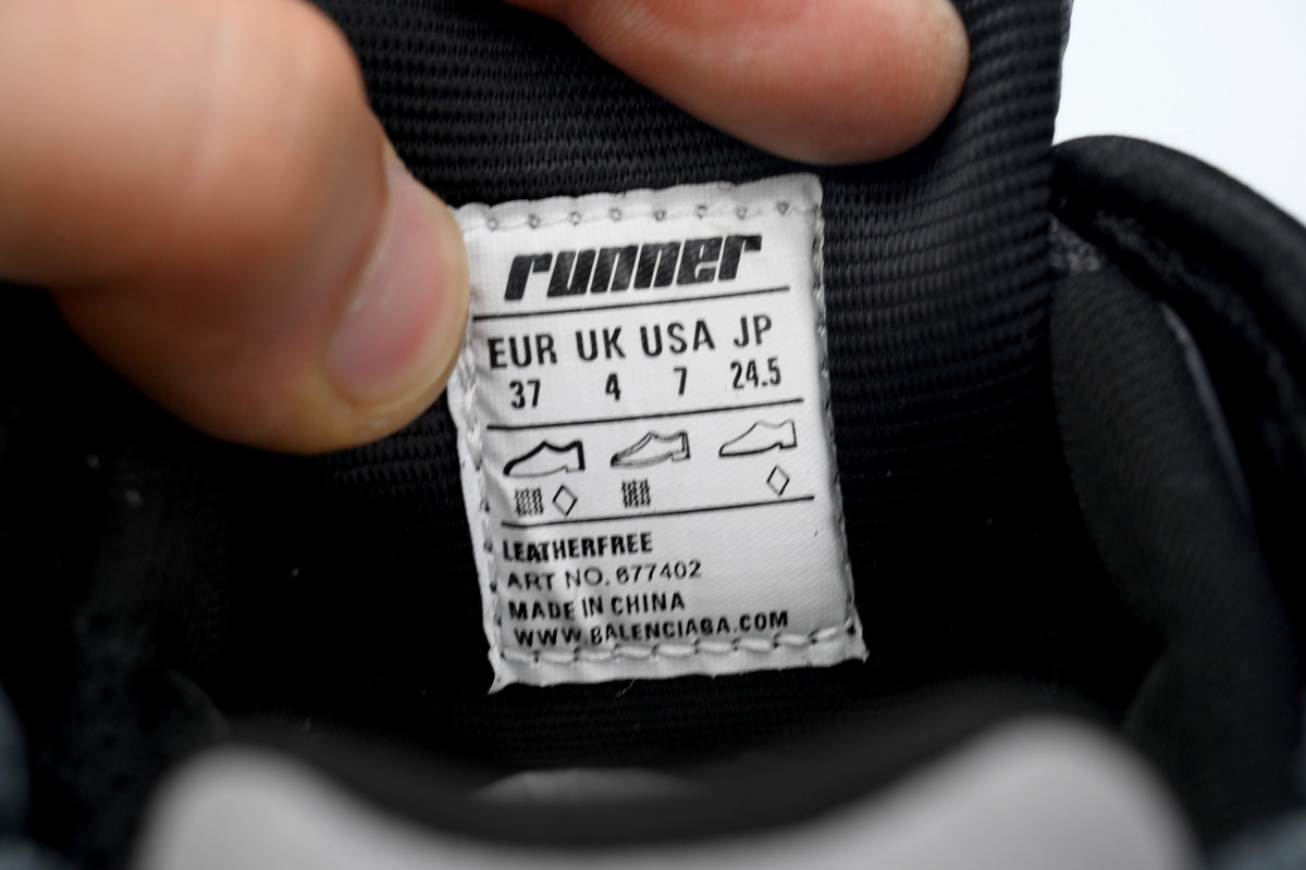 Balenciaga Runner Dark Grey Black  677402 W3RB2 1515 