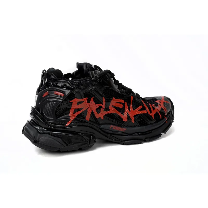 Balenciaga Runner Graffiti Black Red 677403W3RBQ1060