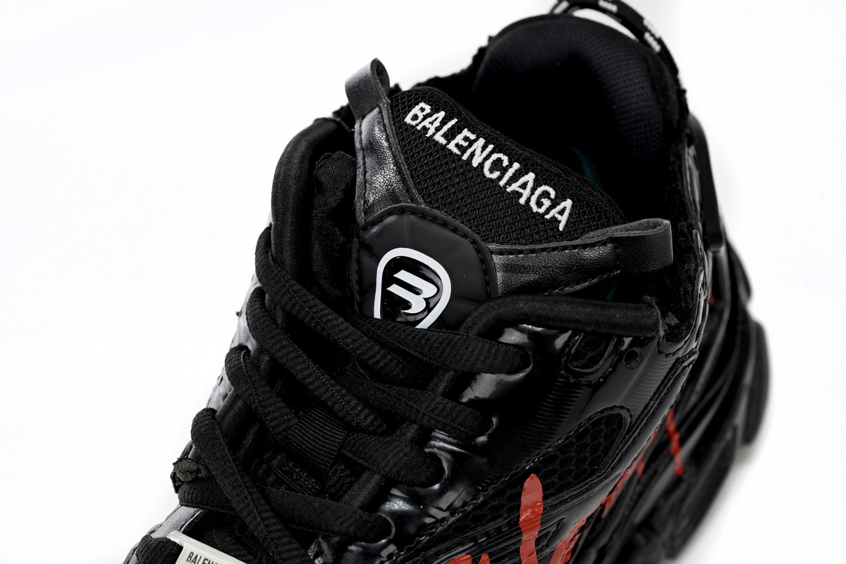Balenciaga Runner Graffiti Black Red 677403W3RBQ1060