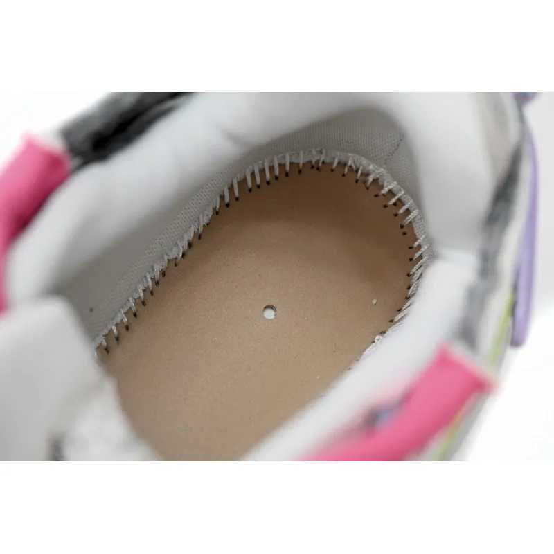 Balenciaga Runner Leather Free Grey Light Purple Neon Yellow White 677403W3RBP1745