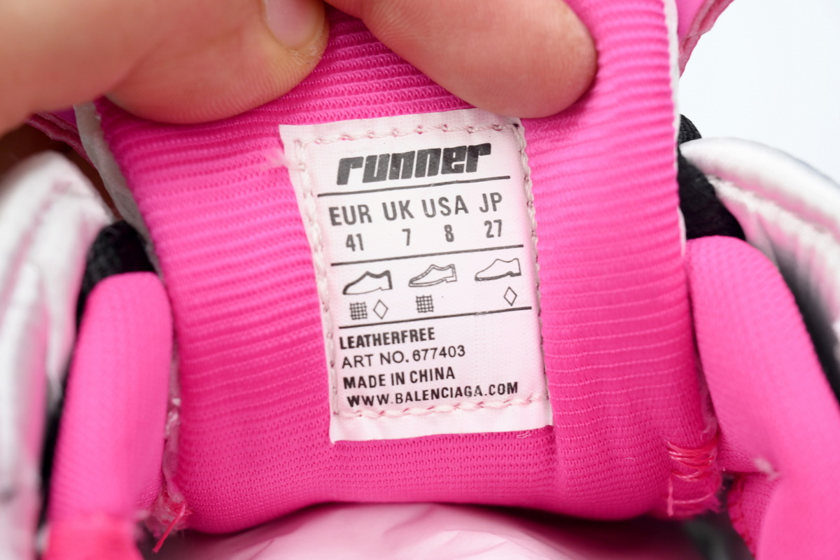 Balenciaga Runner White Fluo Pink (Women's) 677402 W3RB2 9155