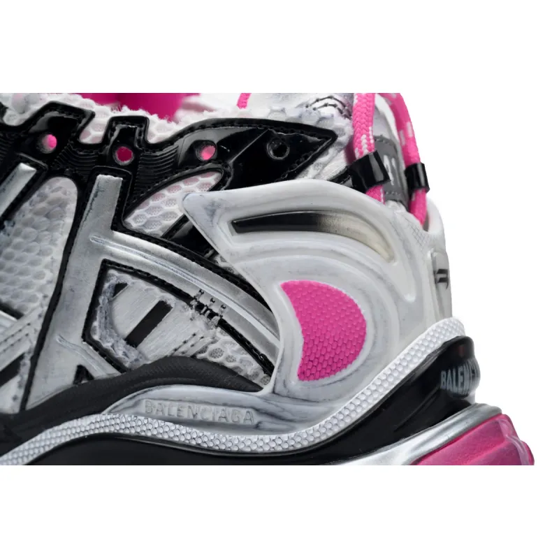 Balenciaga Runner White Fluo Pink (Women's) 677402 W3RB2 9155