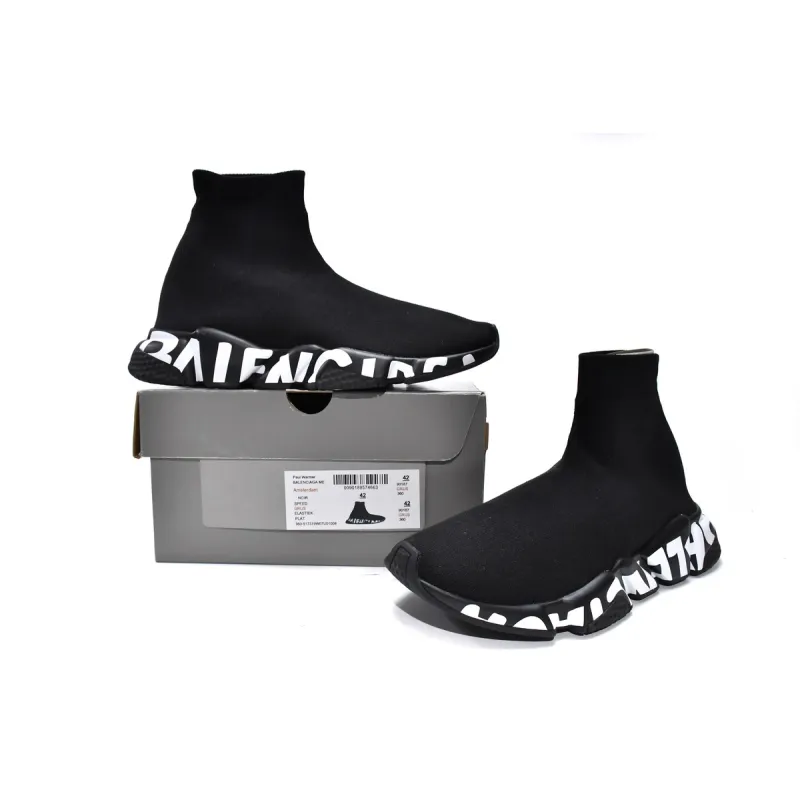 Balenciaga Speed Graffiti Trainers Black 605972W05GE1006