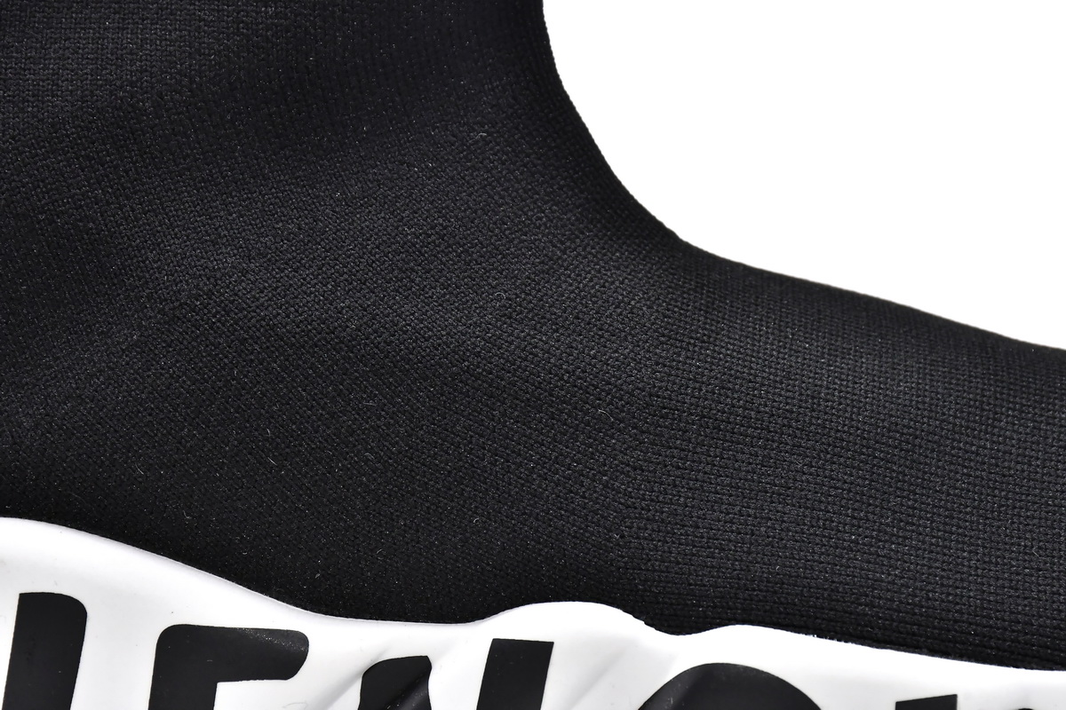 Balenciaga Speed Graffiti Trainers Black White 605972W05GE1015