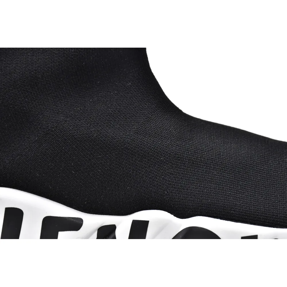 Balenciaga Speed Graffiti Trainers Black White 605972W05GE1015
