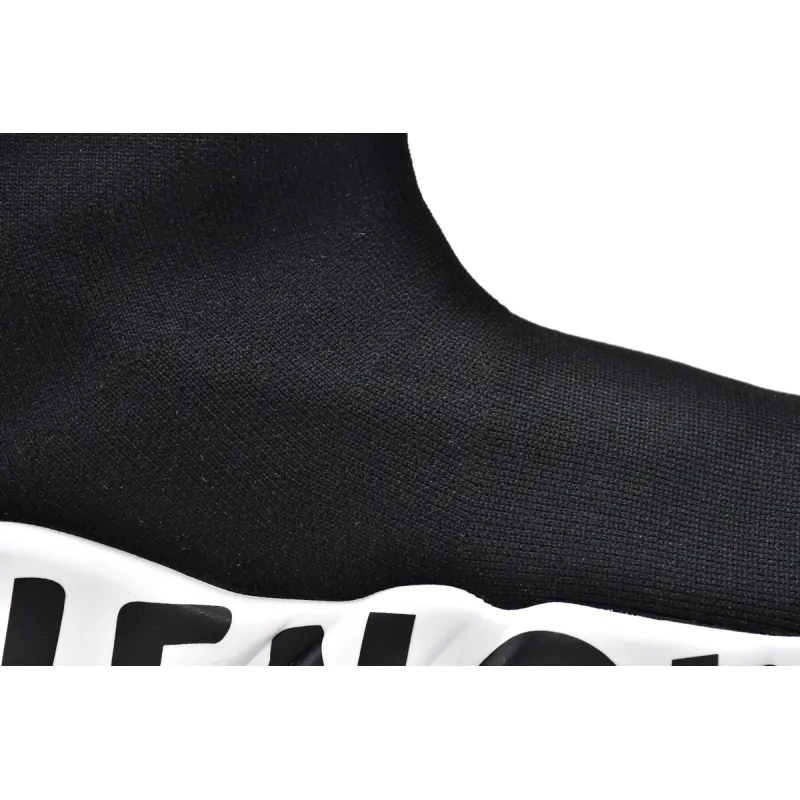 Balenciaga Speed Graffiti Trainers Black White 605972W05GE1015