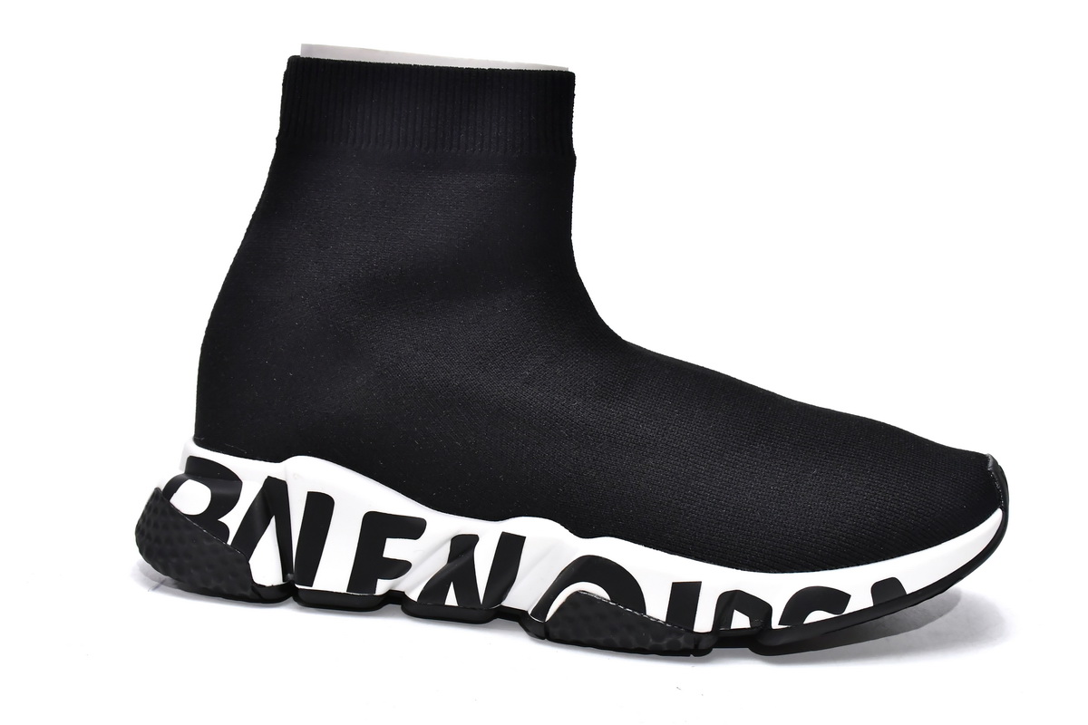 Balenciaga Speed Graffiti Trainers Black White 605972W05GE1015