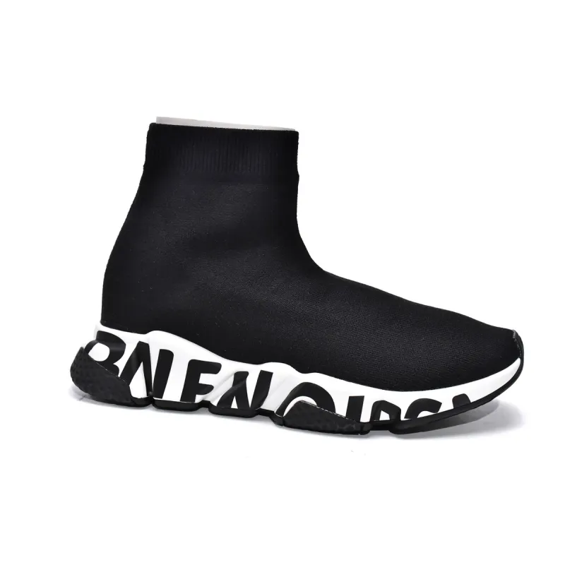 Balenciaga Speed Graffiti Trainers Black White 605972W05GE1015