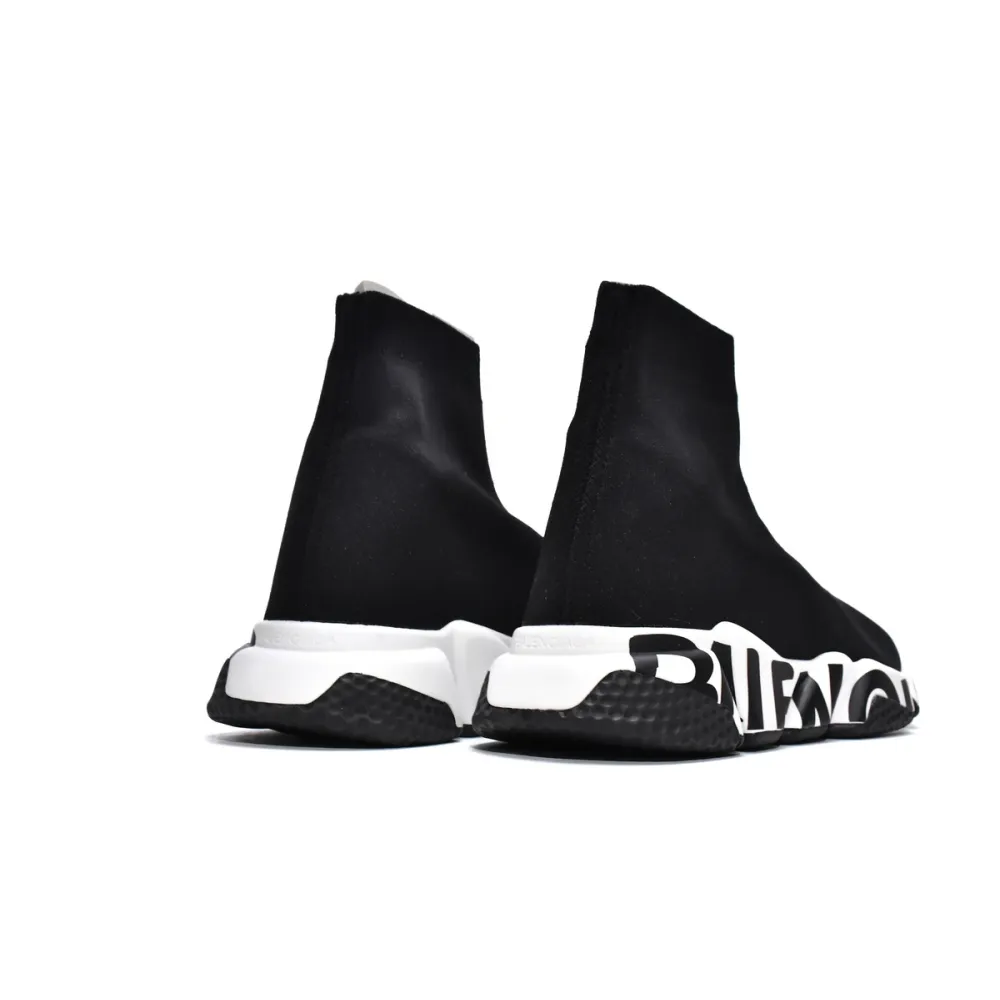 Balenciaga Speed Graffiti Trainers Black White 605972W05GE1015